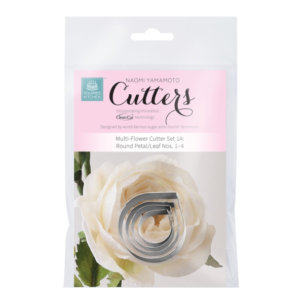 Multi Flower Cutter Set 1A - Round Petal/Leaf No. 1 - 4